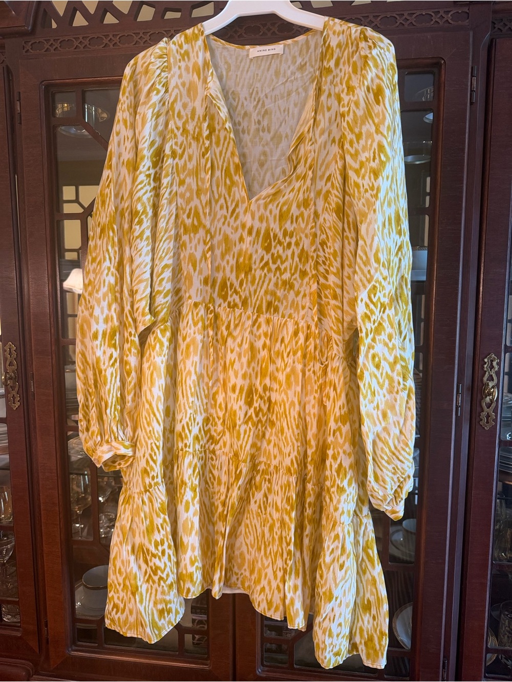 Anine Bing Marigold Leo Madison Dress in Yellow